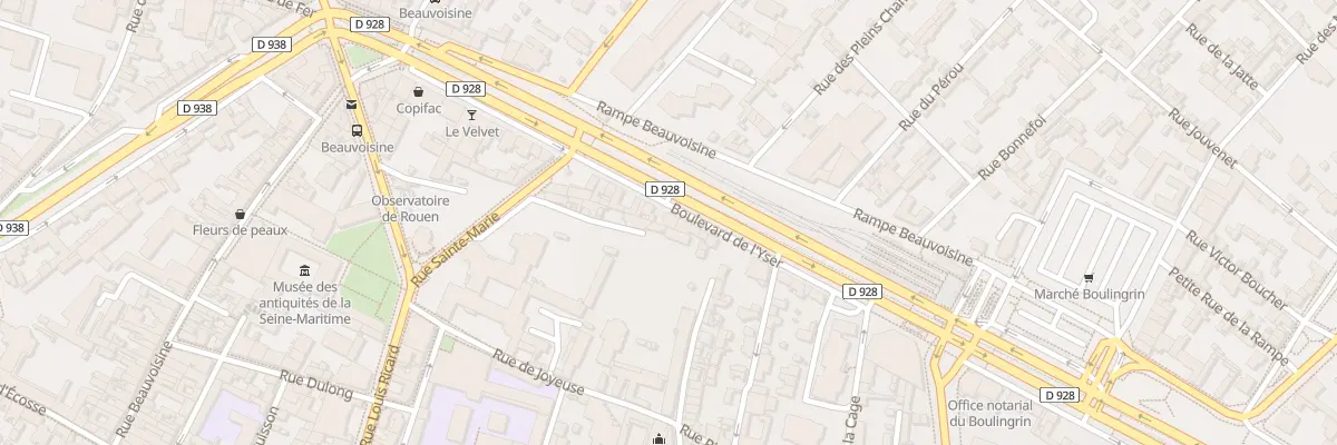 Plan du 73 Bd de l’Yser à Rouen