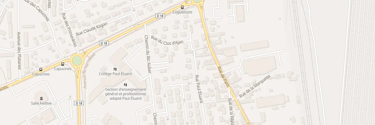 Plan du 6 Rue Paul Eluard à Saint-Étienne-du-Rouvray