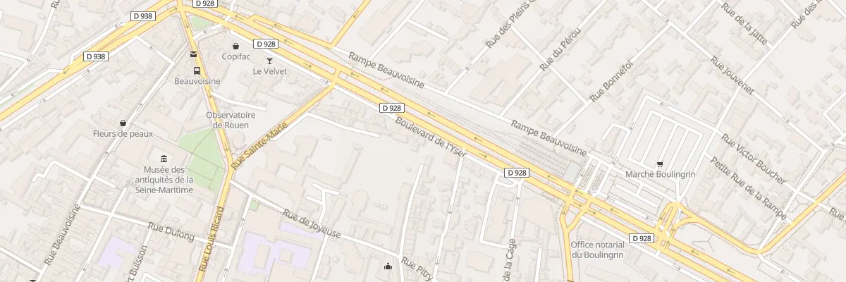 Plan du 65 Bd de l’Yser à Rouen