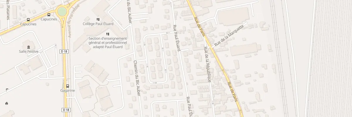 Plan du 12 Rue Paul Eluard à Saint-Étienne-du-Rouvray