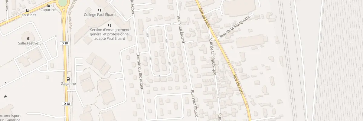 Plan du 14 Rue Paul Eluard à Saint-Étienne-du-Rouvray