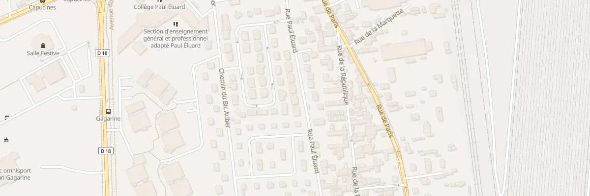 Plan du 16 Rue Paul Eluard à Saint-Étienne-du-Rouvray