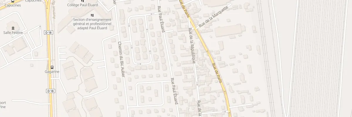 Plan du 17 Rue Paul Eluard à Saint-Étienne-du-Rouvray