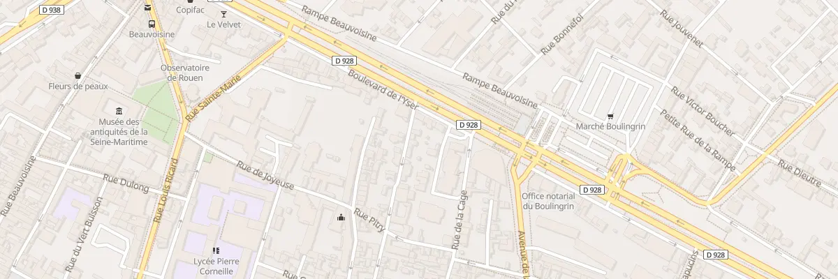 Plan du 28 Rue Nicolas Poussin à Rouen