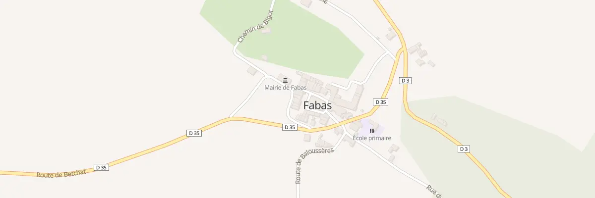 Plan du 35 Village à Fabas