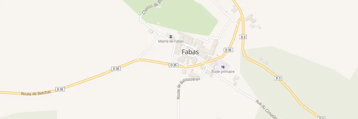Plan du 32 Village à Fabas