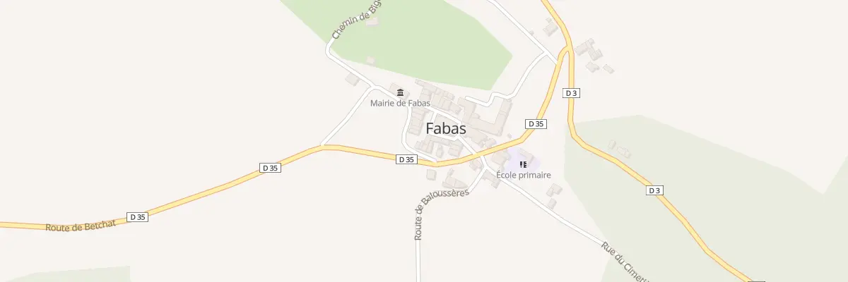 Plan du 33 Village à Fabas
