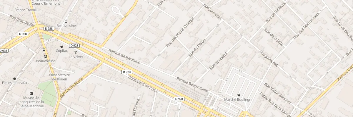 Plan du 5 Rue de Tivoli à Rouen