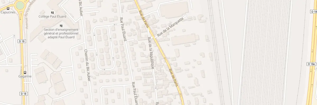 Plan du 92B Rue de Paris à Saint-Étienne-du-Rouvray