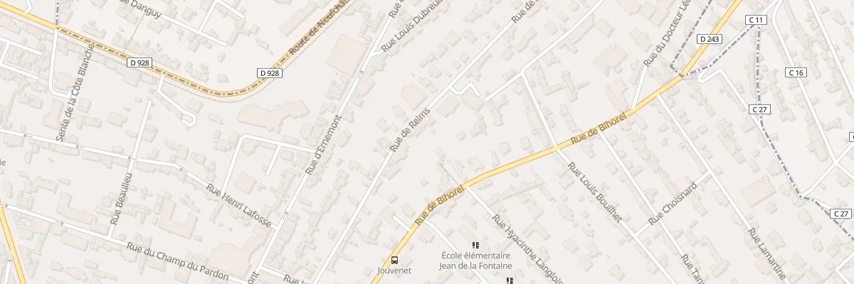 Plan du 28 Rue de Reims à Rouen