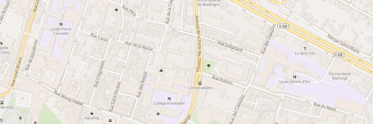 Plan du 77 Av de la Porte des Champs à Rouen