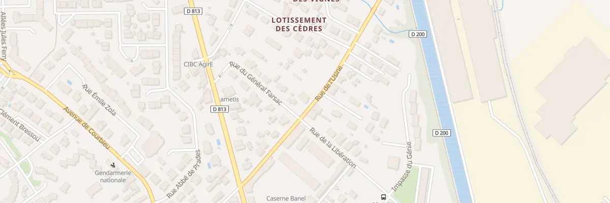Plan du 2 Rue du Général Farsac à Castelsarrasin