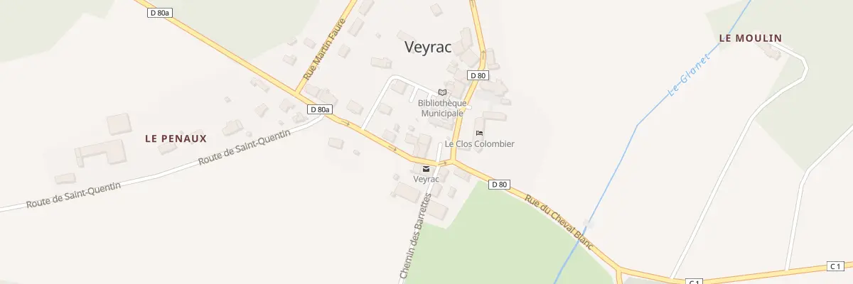 Plan du 62 Rue du Cheval Blanc à Veyrac