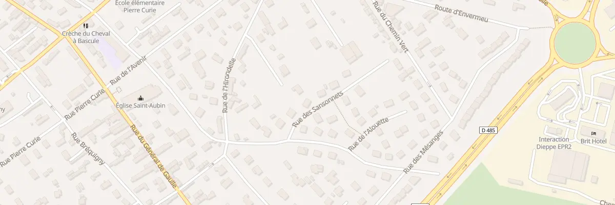 Plan du 5 Rue des Sansonnets à Dieppe