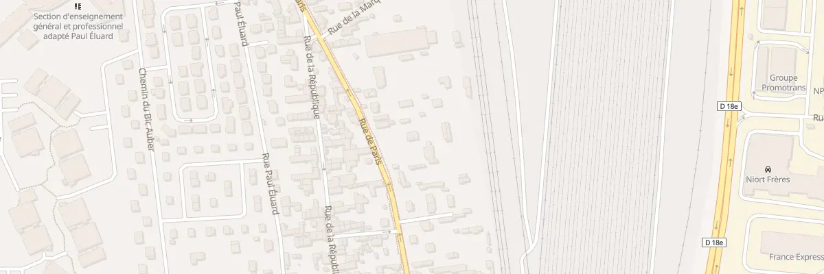 Plan du 159 Rue de Paris à Saint-Étienne-du-Rouvray