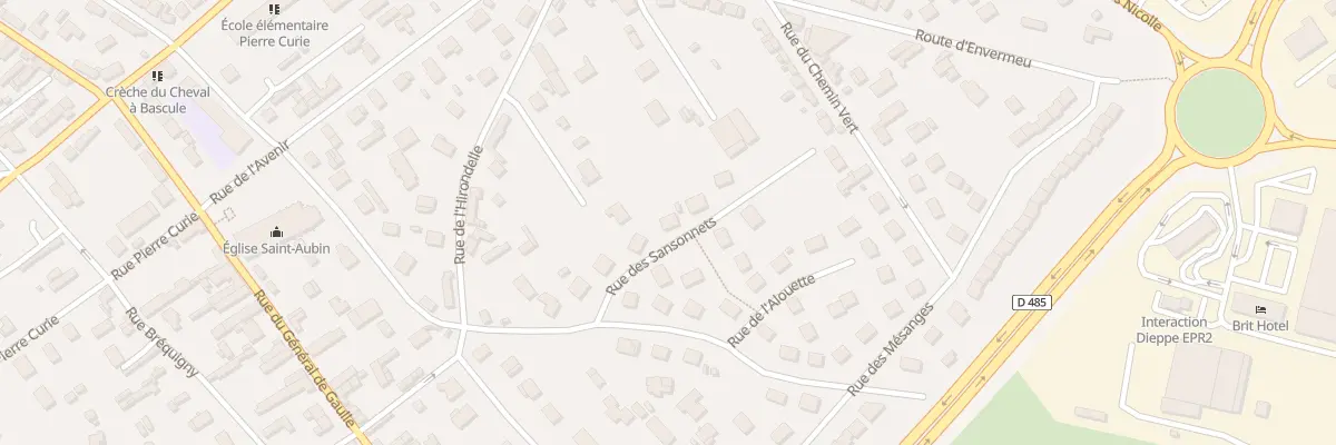 Plan du 7 Rue des Sansonnets à Dieppe