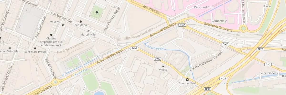 Plan du 46 Rue du Faubourg Martainville à Rouen