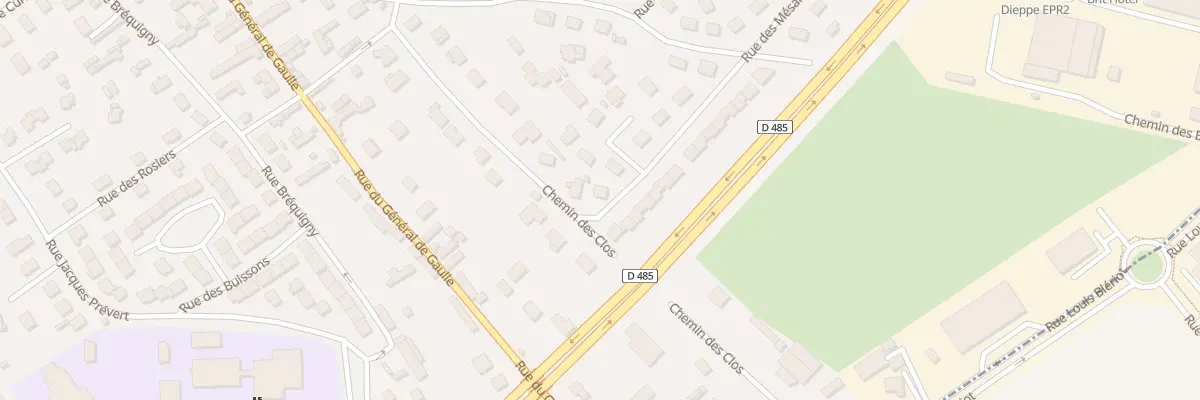 Plan du 34 Rue des Mésanges à Dieppe