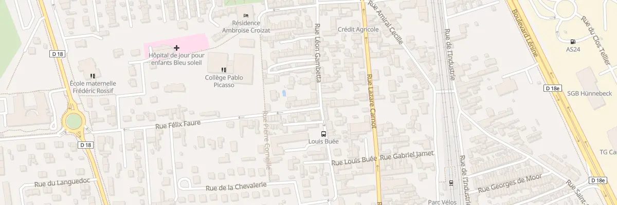 Plan du 6 Rue Félix Faure à Saint-Étienne-du-Rouvray
