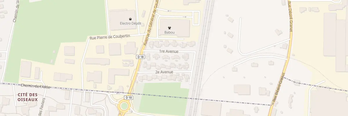 Plan du 14 Premiere Avenue à Saint-Étienne-du-Rouvray