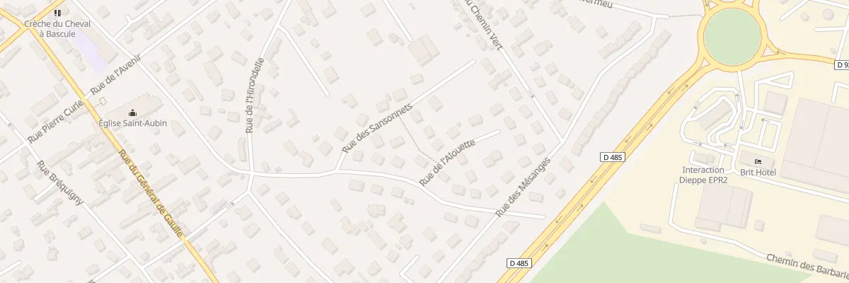 Plan du 8 Rue des Sansonnets à Dieppe
