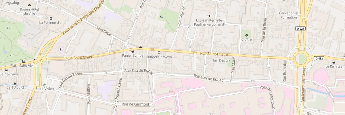 Plan du 101 Rue Saint Hilaire à Rouen