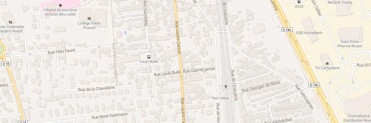 Plan du 85 Rue Lazare Carnot à Saint-Étienne-du-Rouvray