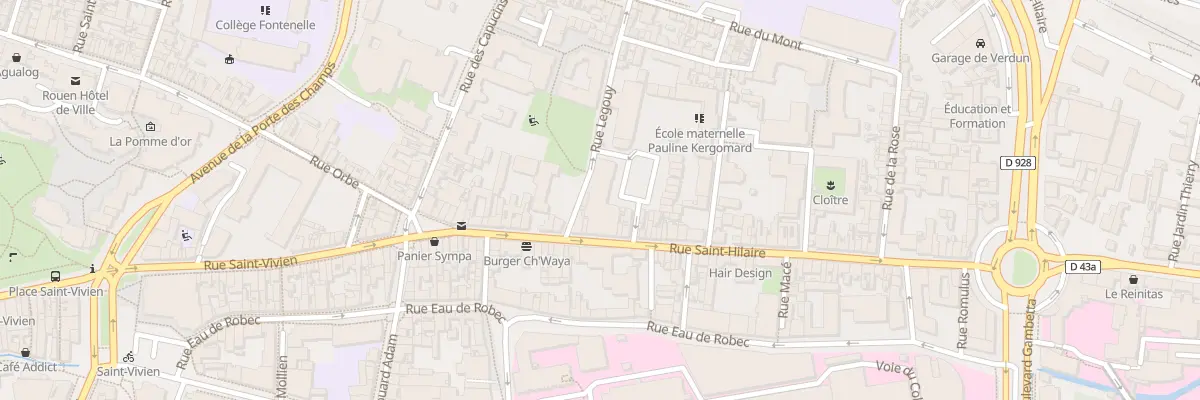 Plan du 102 Rue Saint Hilaire à Rouen