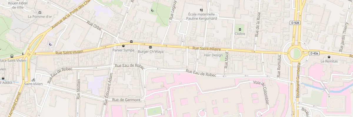 Plan du 91 Rue Saint Hilaire à Rouen