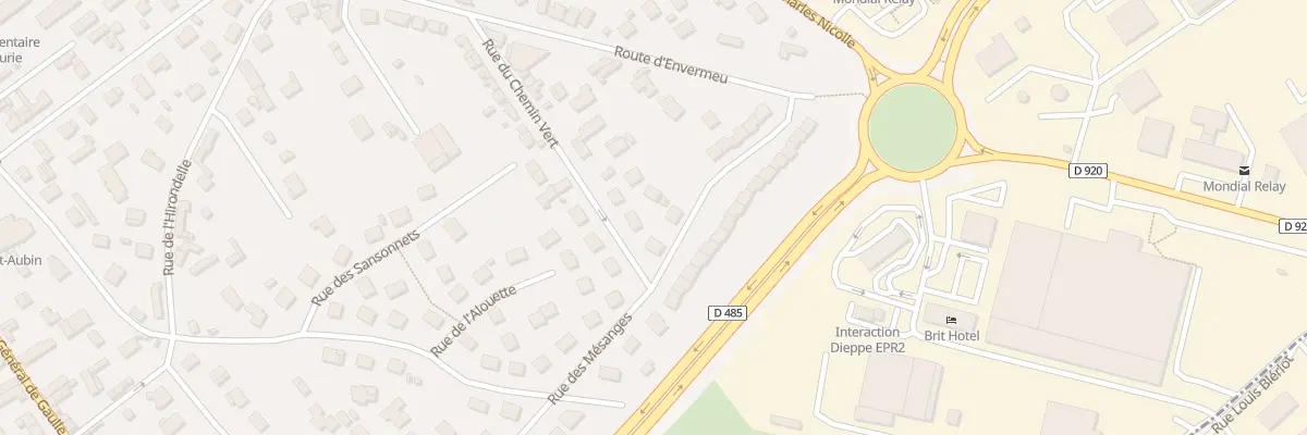 Plan du 14 Rue des Mésanges à Dieppe