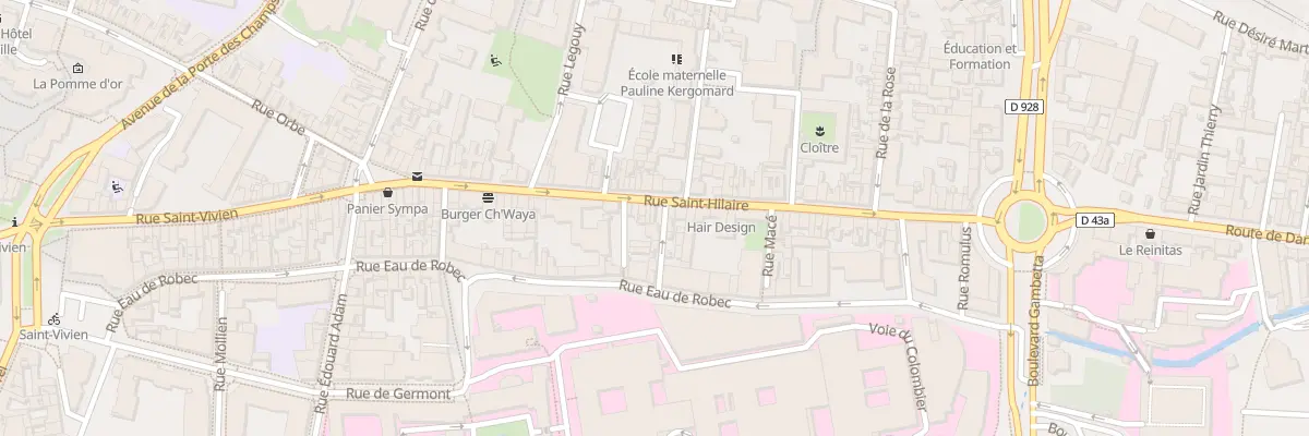 Plan du 75 Rue Saint Hilaire à Rouen