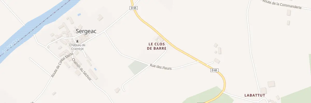 Plan du 209 Rue des Fleurs à Sergeac