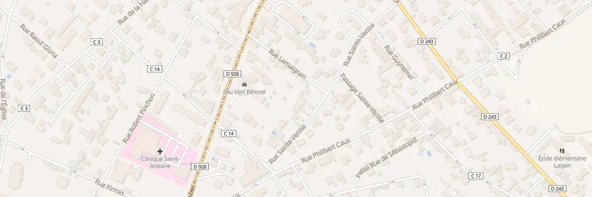 Plan du 15 Rue Sainte Venise Bihorel à Bihorel