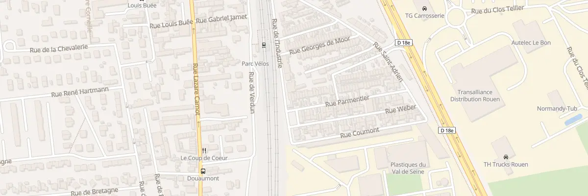 Plan du 1 Rue Parmentier à Saint-Étienne-du-Rouvray