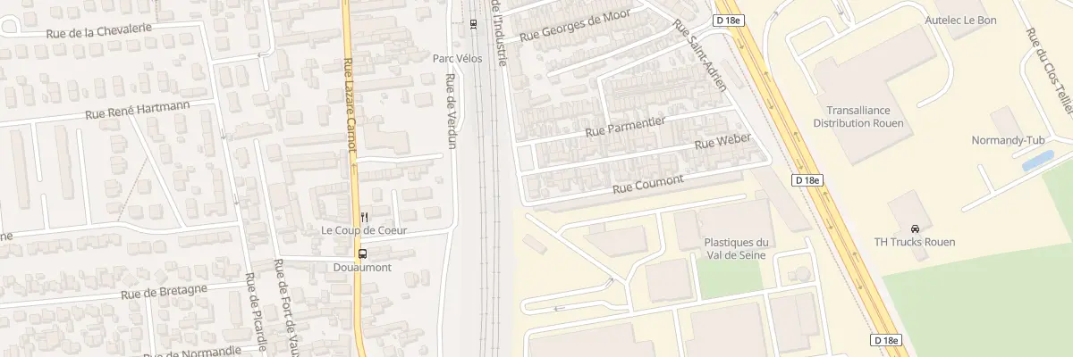 Plan du 2 Rue Weber à Saint-Étienne-du-Rouvray