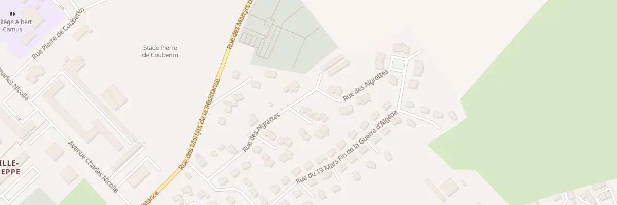 Plan du 1 All des Ombrettes à Dieppe