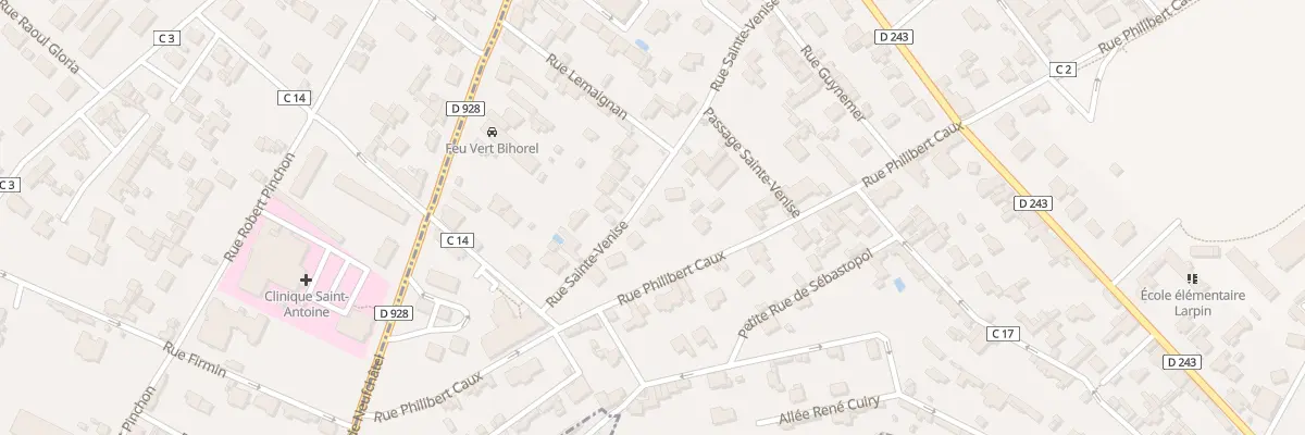 Plan du 14 Rue Sainte Venise Bihorel à Bihorel