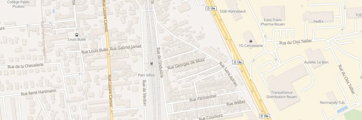 Plan du 30 Rue Georges de Moor à Saint-Étienne-du-Rouvray