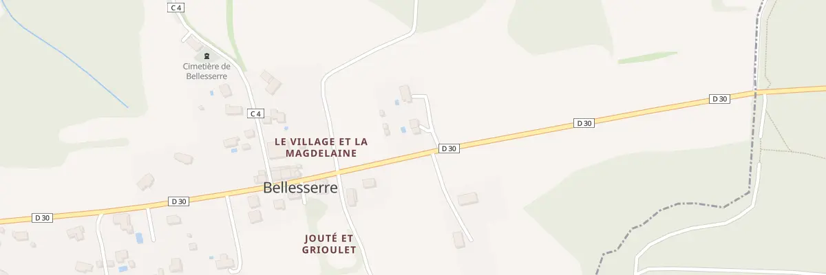 Plan du Village et La Magdelain à Bellesserre
