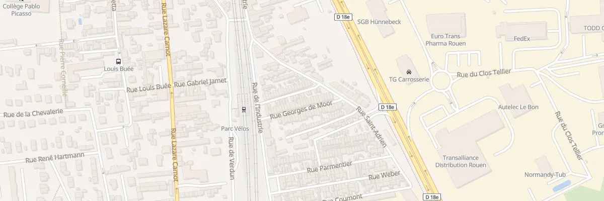Plan du 24 Rue Georges de Moor à Saint-Étienne-du-Rouvray