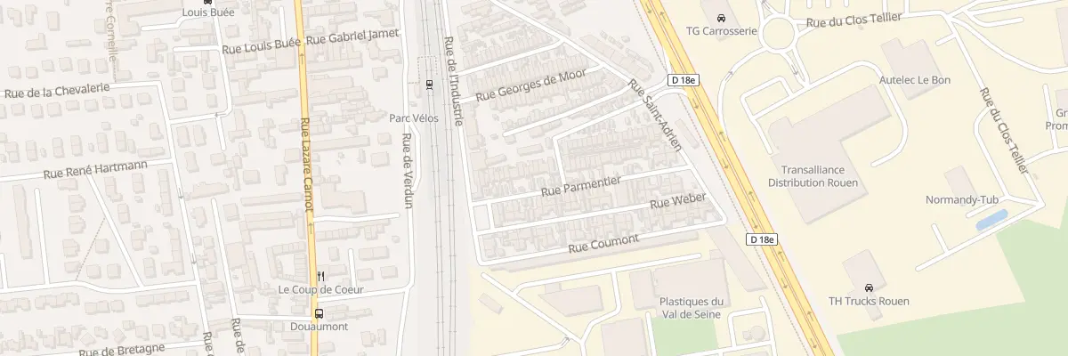 Plan du 15 Rue Parmentier à Saint-Étienne-du-Rouvray