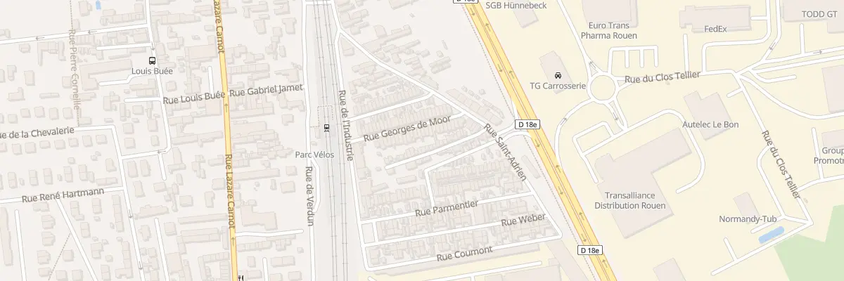 Plan du 23 Rue Georges de Moor à Saint-Étienne-du-Rouvray