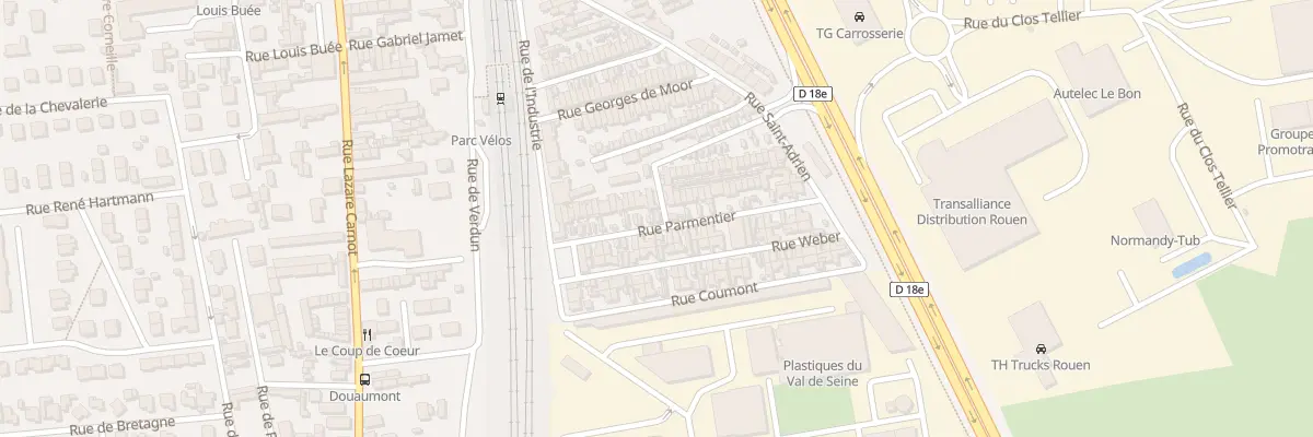 Plan du 23 Rue Parmentier à Saint-Étienne-du-Rouvray