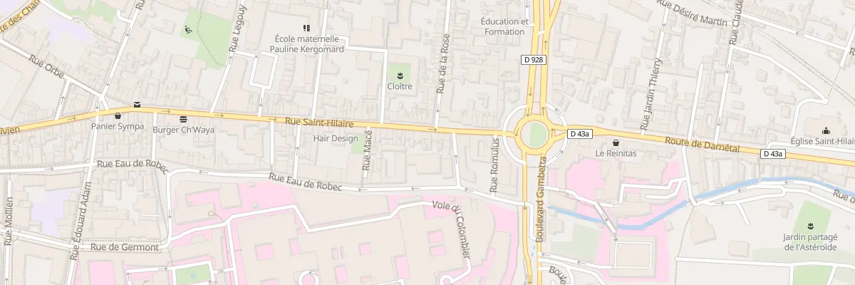 Plan du 25 Rue Saint Hilaire à Rouen