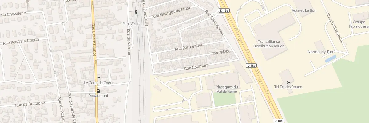 Plan du 12 Rue Weber à Saint-Étienne-du-Rouvray