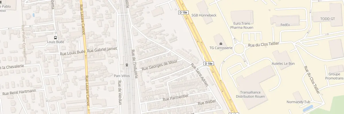 Plan du 8 Rue Georges de Moor à Saint-Étienne-du-Rouvray