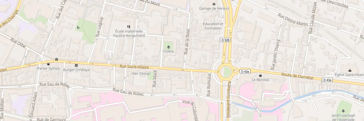 Plan du 1 Rue de la Rose à Rouen
