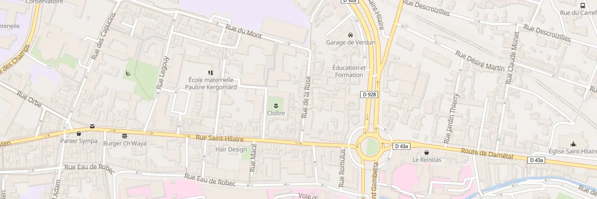 Plan du 9 Rue de la Rose à Rouen