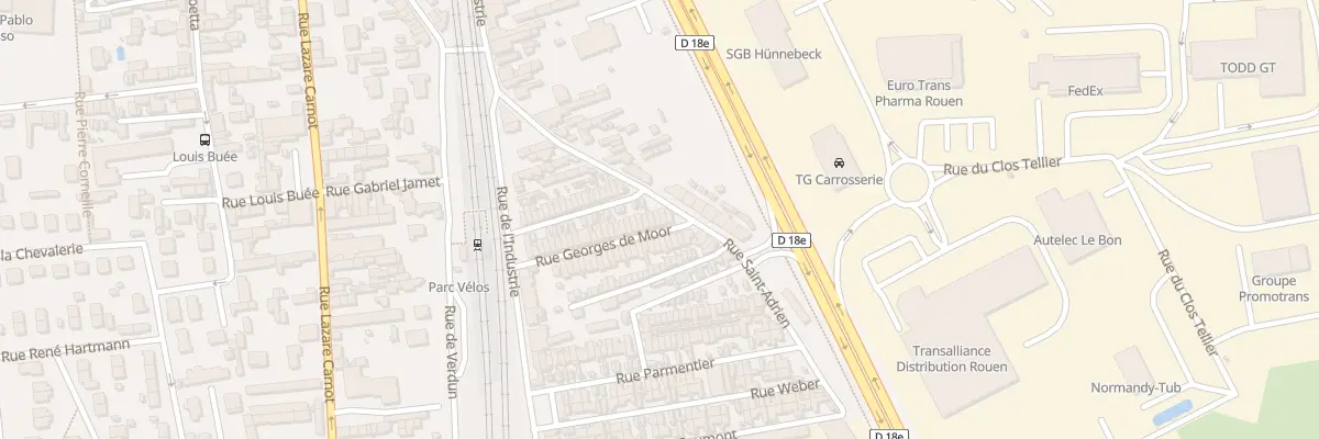 Plan du 6 Rue Georges de Moor à Saint-Étienne-du-Rouvray