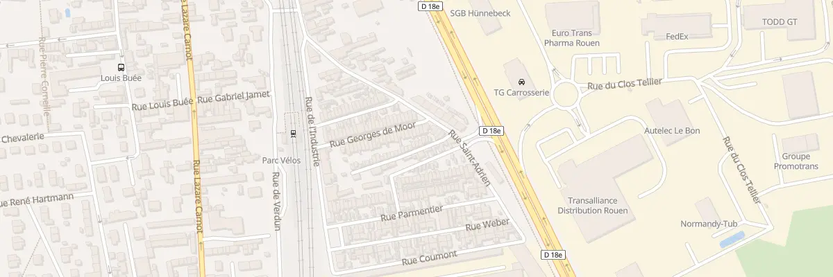 Plan du 7 Rue Georges de Moor à Saint-Étienne-du-Rouvray